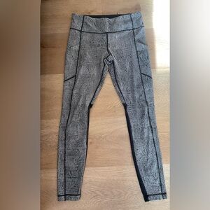 lululemon athletica Black & White Printed High-Rise Leggings